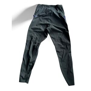 ZYIA ACTIVE Womens‎ Green and Navy Mesh Panel Leggings Size 6-8 Athletic Workout